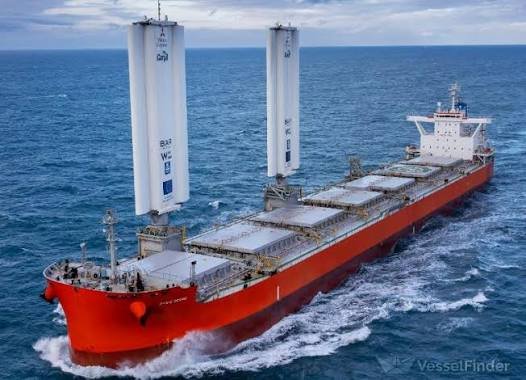 Navio cargueiro Pyxis Ocean em sua viagem inaugural em agosto de 2024